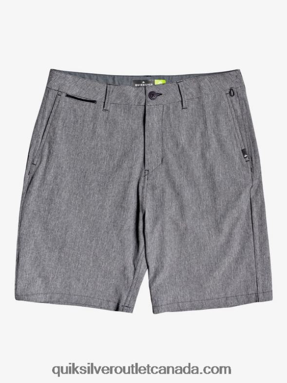 CA Quiksilver Men Union Heather Amphibian 20 Hybrid Shorts black TX4R21585