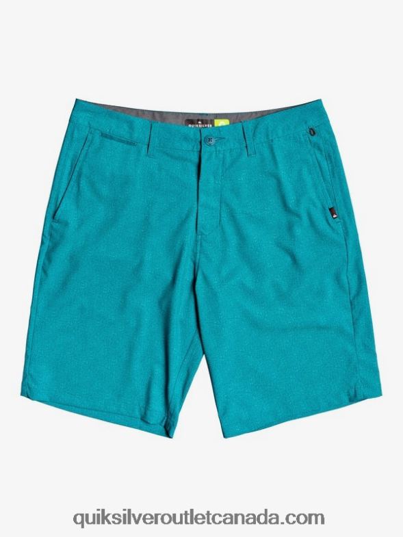 CA Quiksilver Men Union Heather Amphibian 20 Hybrid Shorts blue coral TX4R21588