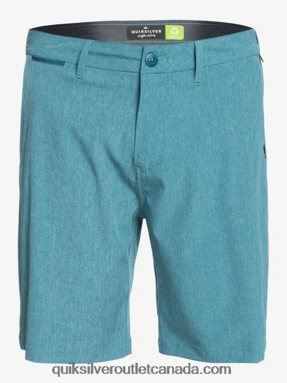 CA Quiksilver Men Union Heather Amphibian 20 Hybrid Shorts blue coral TX4R21588