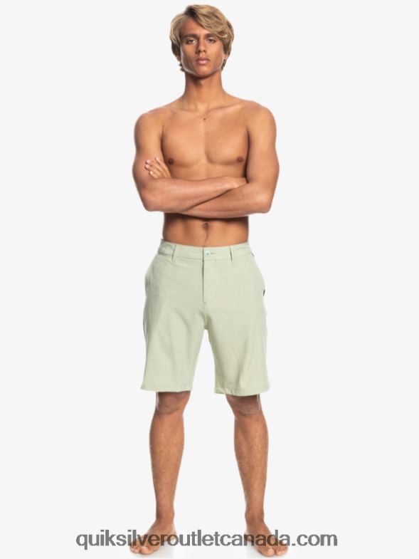 CA Quiksilver Men Union Heather Amphibian 20 Hybrid Shorts desert sage TX4R21587