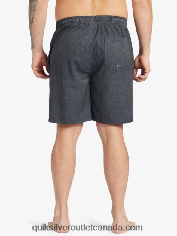 CA Quiksilver Men Waterman After Surf Stretch 20 Amphibian Boardshorts black heather TX4R2956