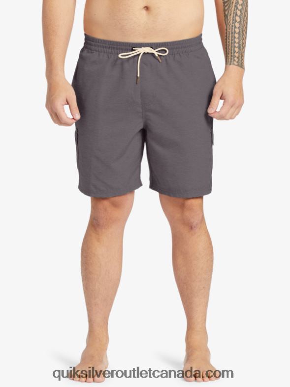 CA Quiksilver Men Waterman Balance 18 Volleys dark grey heather TX4R2910