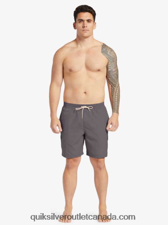 CA Quiksilver Men Waterman Balance 18 Volleys dark grey heather TX4R2910