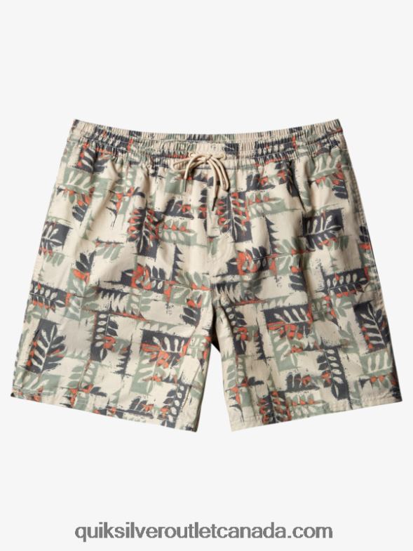 CA Quiksilver Men Waterman Canoes Reef 17 Volleys brown rice canoe TX4R2546