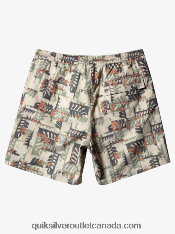 CA Quiksilver Men Waterman Canoes Reef 17 Volleys brown rice canoe TX4R2546