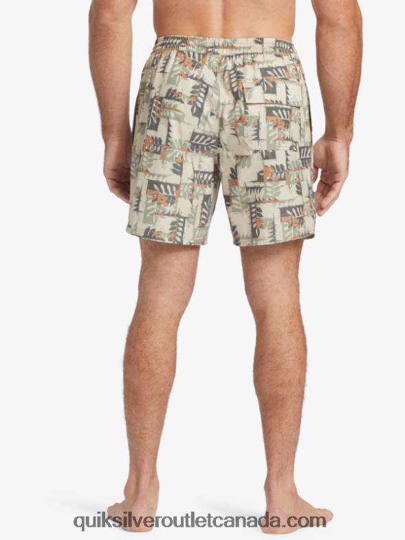 CA Quiksilver Men Waterman Canoes Reef 17 Volleys brown rice canoe TX4R2546