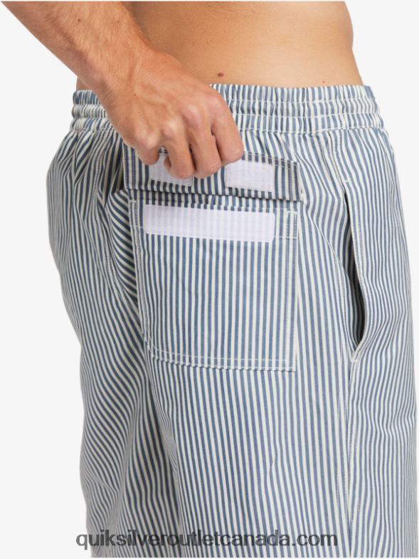 CA Quiksilver Men Waterman Deck Stripe 19 Volleys ensign blue deck stripe TX4R21842