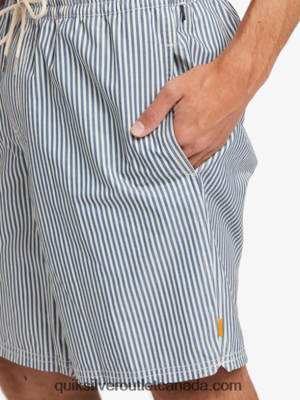 CA Quiksilver Men Waterman Deck Stripe 19 Volleys ensign blue deck stripe TX4R21842
