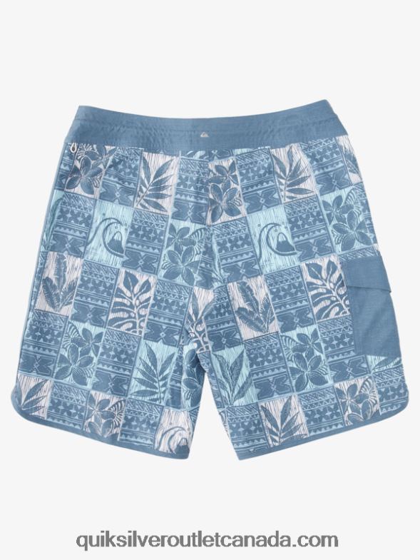CA Quiksilver Men Waterman Leaf Boxes Scallop 20 Boardshorts ensign blue leafs bs TX4R21298