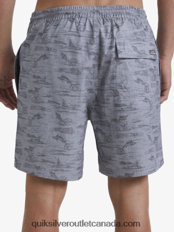 CA Quiksilver Men Waterman Marlin Jig 17 Volleys sharkskin marlin vy TX4R2989