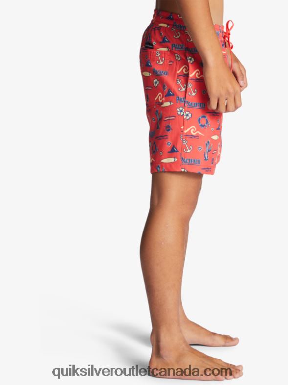 CA Quiksilver x Pacifico Men 17 Volleys red pacifico quiksilver volley TX4R21764