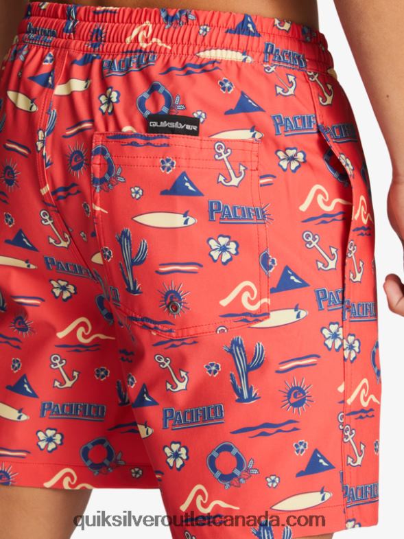 CA Quiksilver x Pacifico Men 17 Volleys red pacifico quiksilver volley TX4R21764