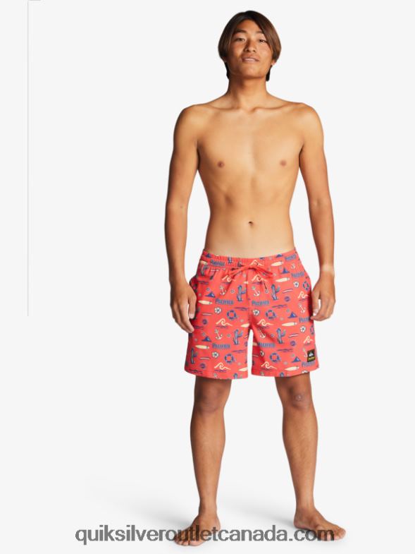 CA Quiksilver x Pacifico Men 17 Volleys red pacifico quiksilver volley TX4R21764