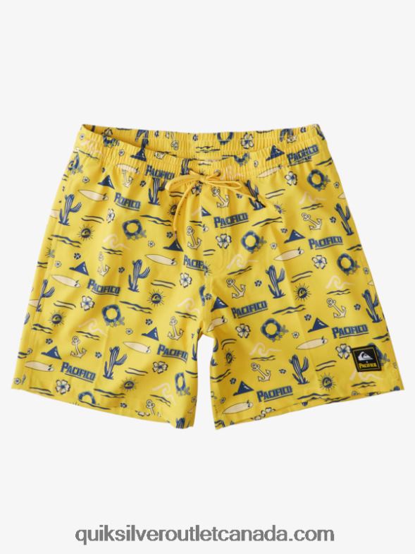 CA Quiksilver x Pacifico Men 17 Volleys yellow pacifico quik volley TX4R21763