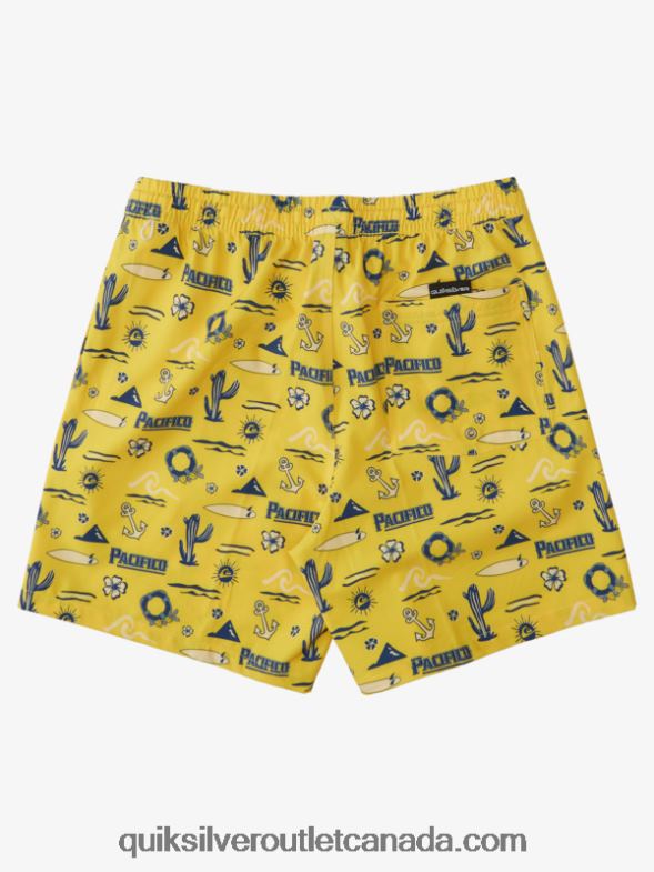 CA Quiksilver x Pacifico Men 17 Volleys yellow pacifico quik volley TX4R21763