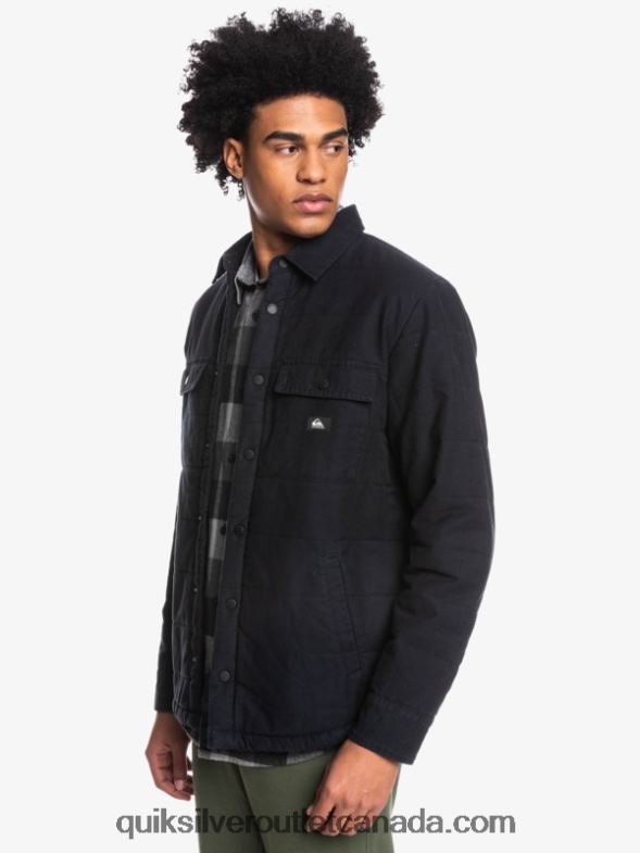 CA Quiksilver Men Downrail Canvas Chore Jacket black TX4R21568