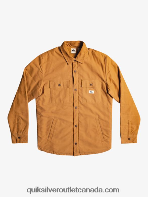 CA Quiksilver Men Downrail Canvas Chore Jacket brown sugar TX4R21567