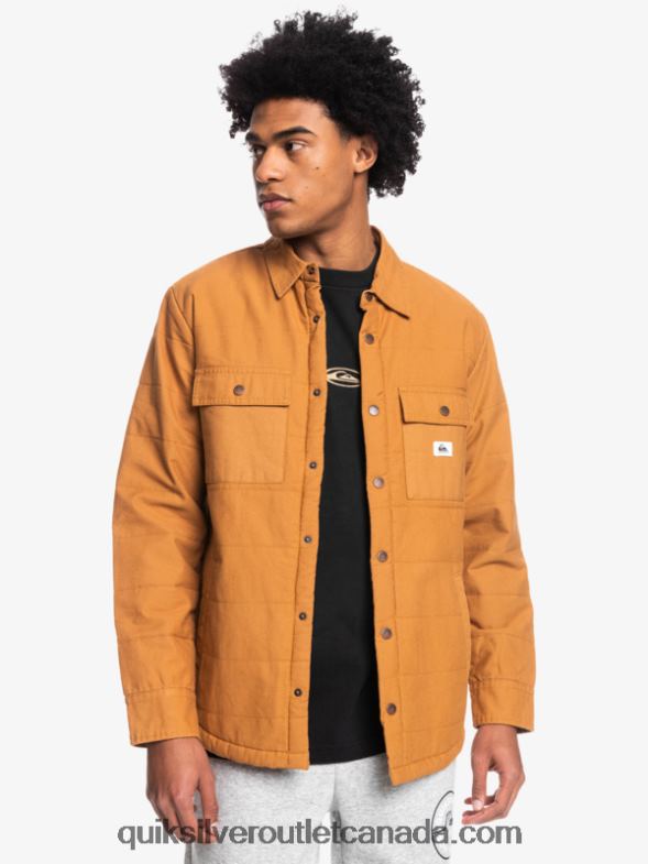 CA Quiksilver Men Downrail Canvas Chore Jacket brown sugar TX4R21567