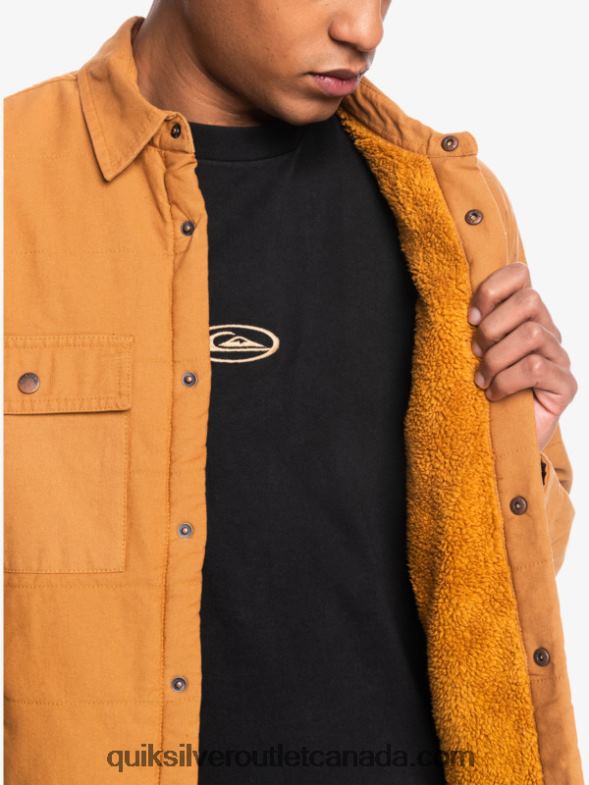 CA Quiksilver Men Downrail Canvas Chore Jacket brown sugar TX4R21567