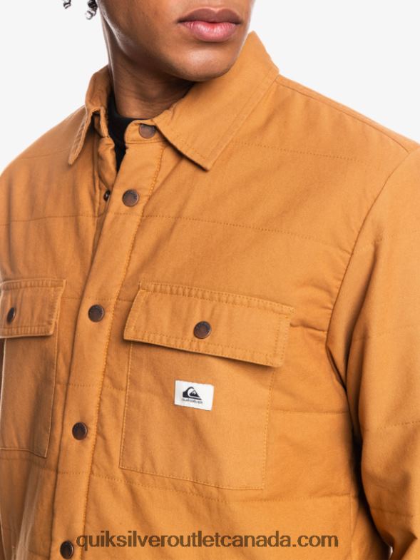 CA Quiksilver Men Downrail Canvas Chore Jacket brown sugar TX4R21567