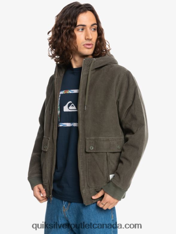 CA Quiksilver Men Triple Stringer Corduroy Jacket grape leaf TX4R21557