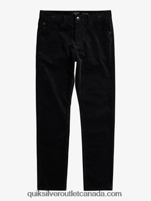 CA Quiksilver Men Kracker Cord Corduroy Pants black TX4R21546