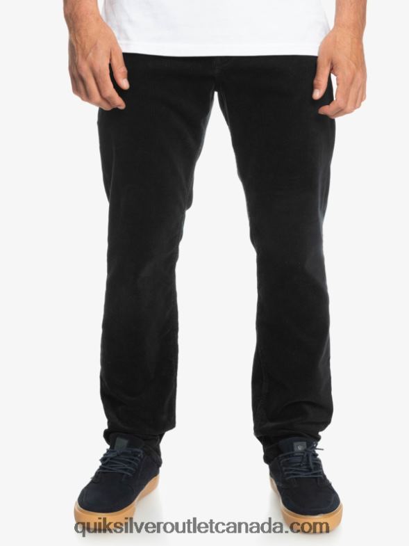 CA Quiksilver Men Kracker Cord Corduroy Pants black TX4R21546
