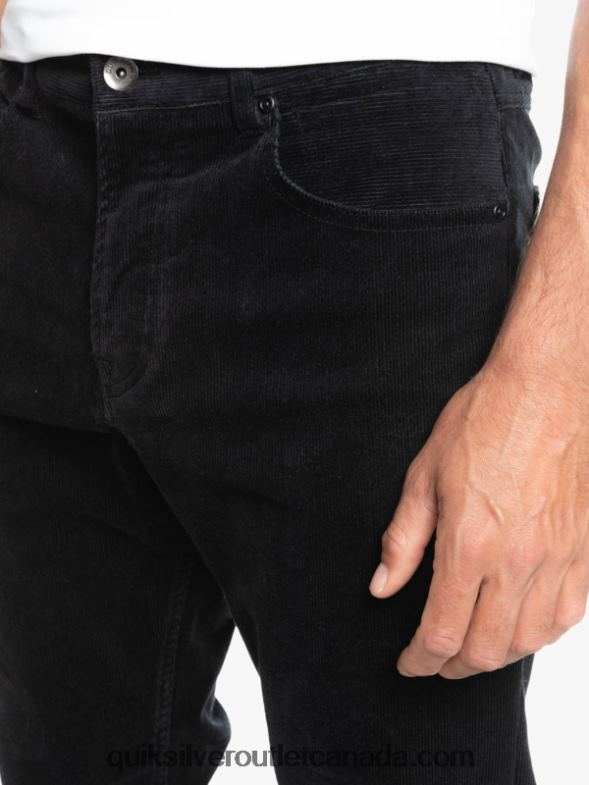 CA Quiksilver Men Kracker Cord Corduroy Pants black TX4R21546