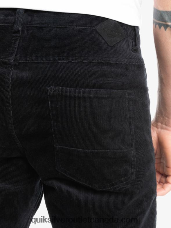 CA Quiksilver Men Kracker Cord Corduroy Pants black TX4R21546