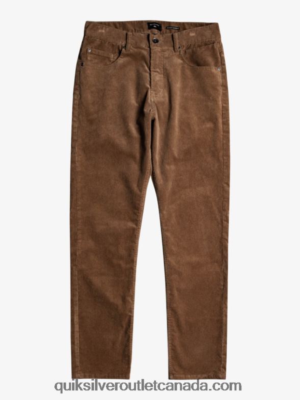CA Quiksilver Men Kracker Cord Corduroy Pants chocolate chip TX4R21547