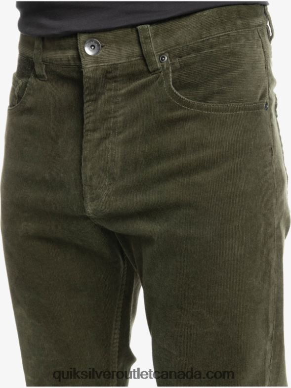 CA Quiksilver Men Kracker Cord Corduroy Pants grape leaf TX4R21549