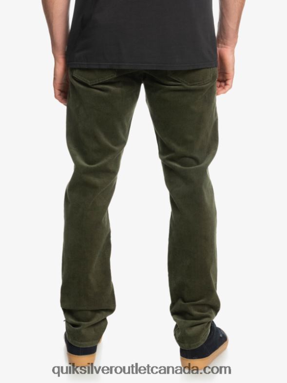 CA Quiksilver Men Kracker Cord Corduroy Pants grape leaf TX4R21549