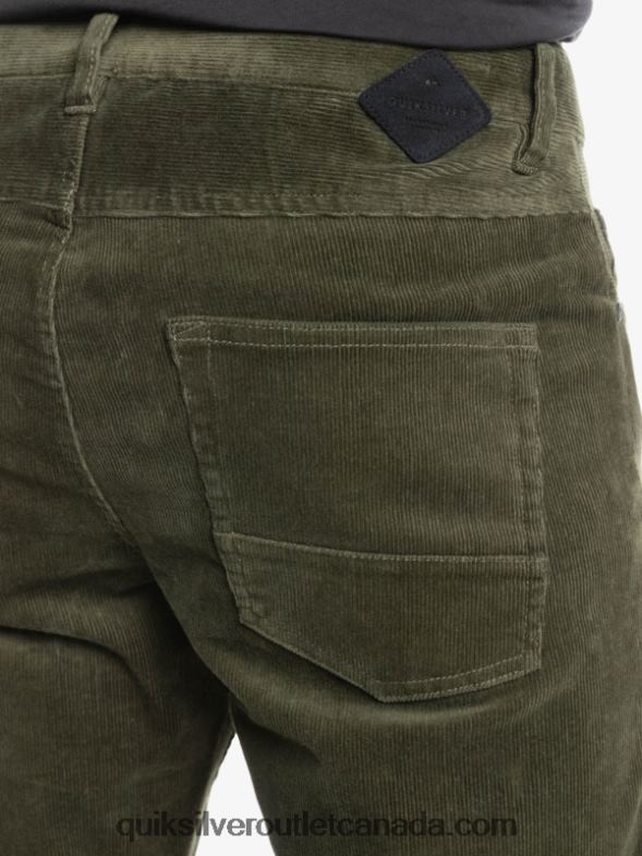 CA Quiksilver Men Kracker Cord Corduroy Pants grape leaf TX4R21549