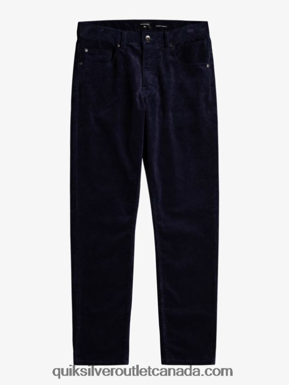 CA Quiksilver Men Kracker Cord Corduroy Pants navy blazer TX4R21548