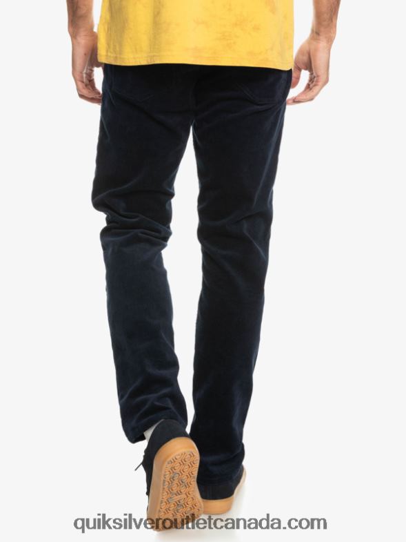 CA Quiksilver Men Kracker Cord Corduroy Pants navy blazer TX4R21548