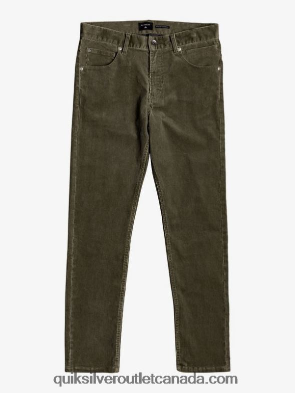 CA Quiksilver Men Kracker Straight Fit Corduroy Pants kalamata TX4R21606