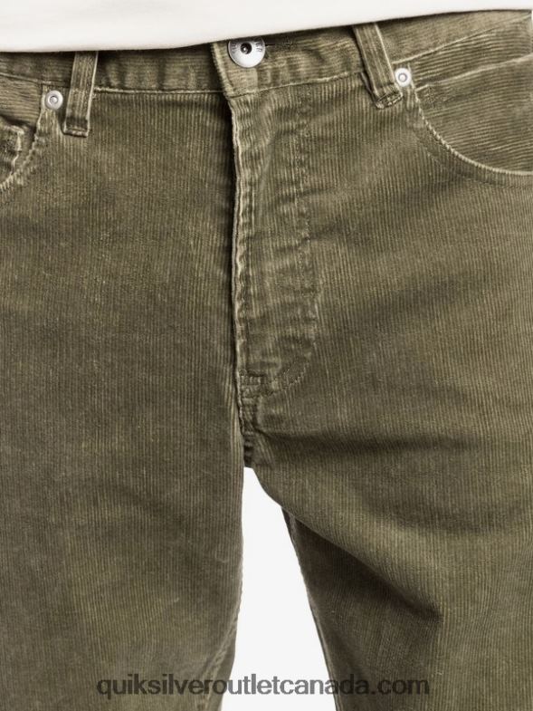 CA Quiksilver Men Kracker Straight Fit Corduroy Pants kalamata TX4R21606