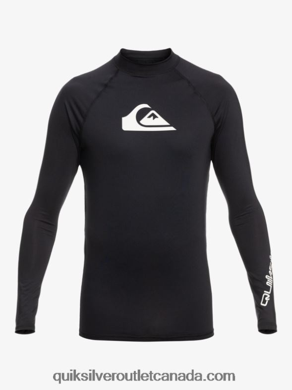 CA Quiksilver Men All Time Long Sleeve UPF 50 Rashguard black TX4R2817