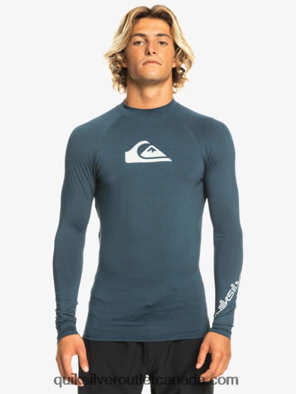 CA Quiksilver Men All Time Long Sleeve UPF 50 Rashguard navy blazer heather TX4R2820