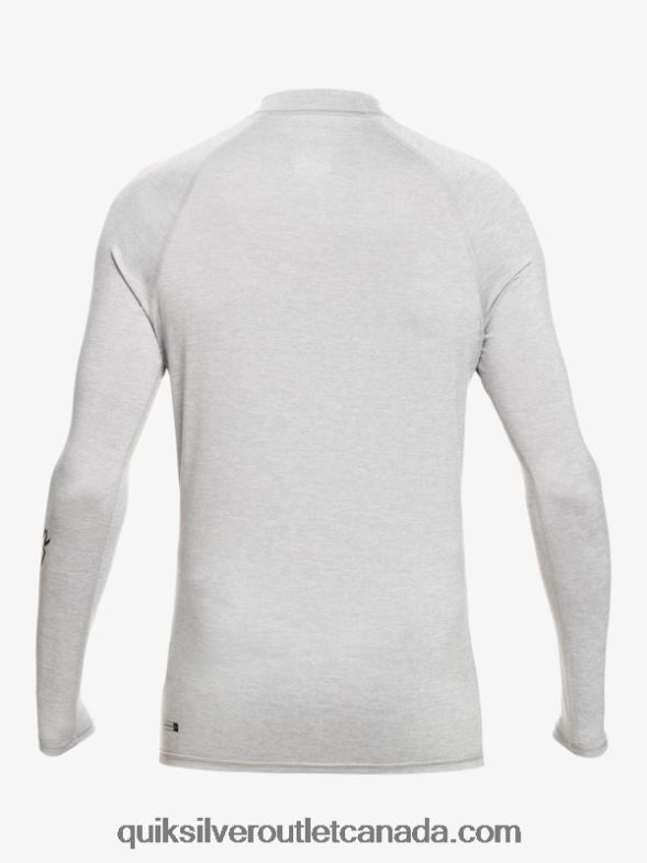 CA Quiksilver Men All Time Long Sleeve UPF 50 Rashguard sleet heather TX4R2819
