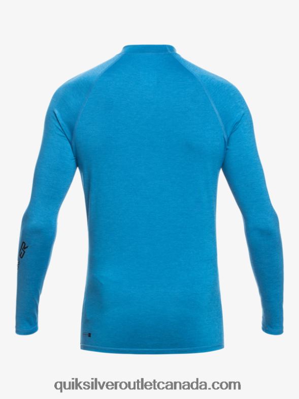 CA Quiksilver Men All Time Long Sleeve UPF 50 Rashguard vallarta blue heather TX4R2823