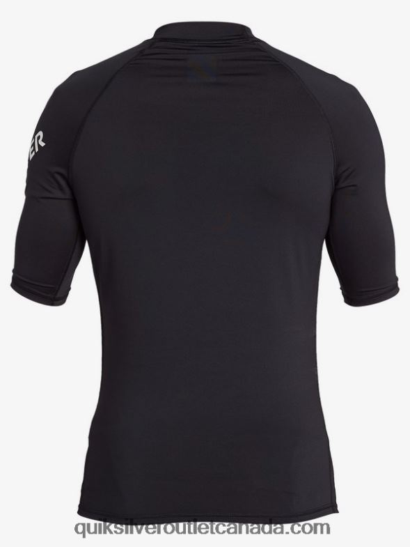 CA Quiksilver Men All Time Short Sleeve UPF 50 Rashguard black TX4R21261