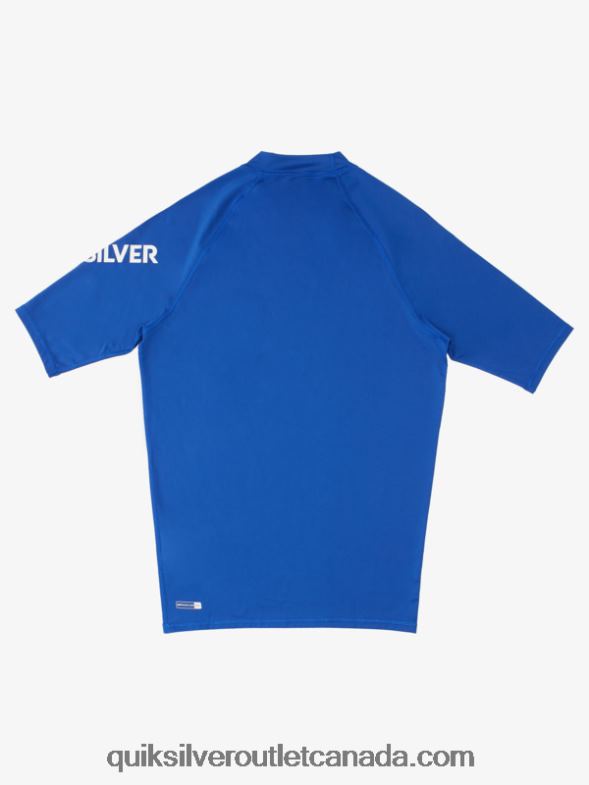 CA Quiksilver Men All Time Short Sleeve UPF 50 Rashguard electric royal TX4R21264