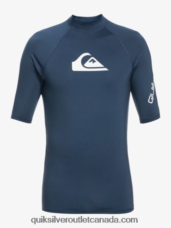 CA Quiksilver Men All Time Short Sleeve UPF 50 Rashguard insignia blue TX4R2815