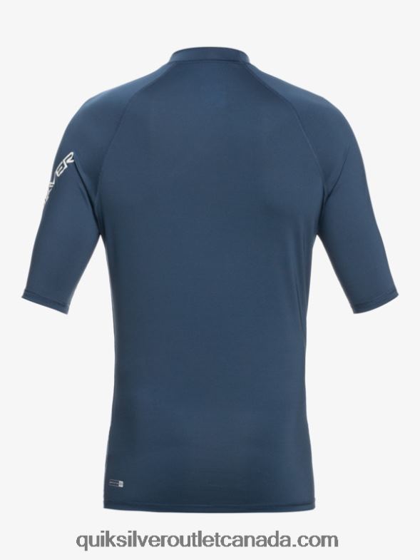 CA Quiksilver Men All Time Short Sleeve UPF 50 Rashguard insignia blue TX4R2815