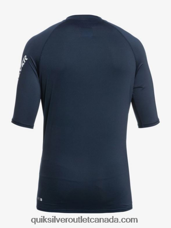 CA Quiksilver Men All Time Short Sleeve UPF 50 Rashguard navy blazer TX4R21263
