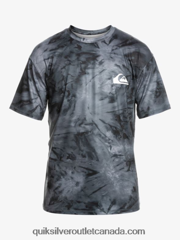 CA Quiksilver Men Digital Session UPF 50 Short Sleeve Surf Tee black TX4R21086