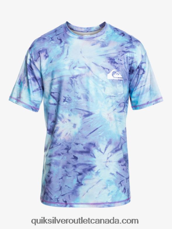 CA Quiksilver Men Digital Session UPF 50 Short Sleeve Surf Tee sky blue TX4R21085