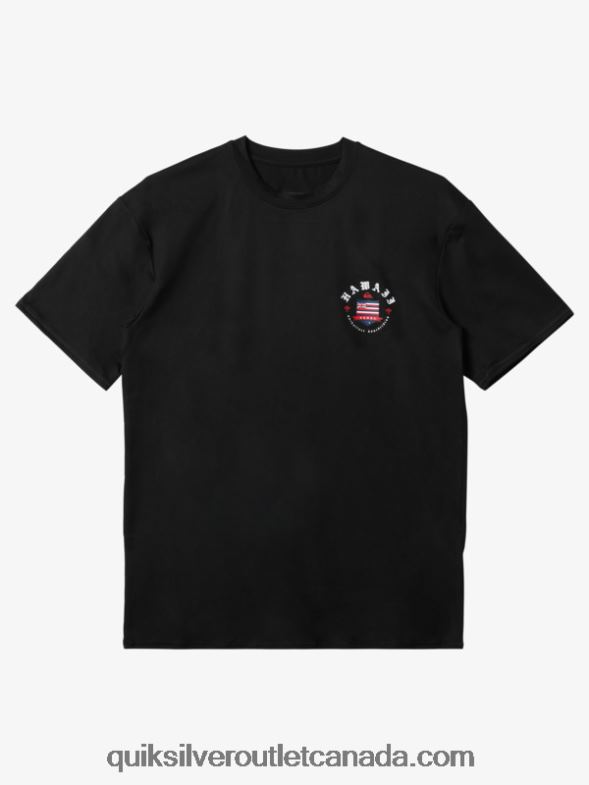 CA Quiksilver Men Hawaii Royalty UPF 50 Short Sleeve Surf Tee black TX4R21123