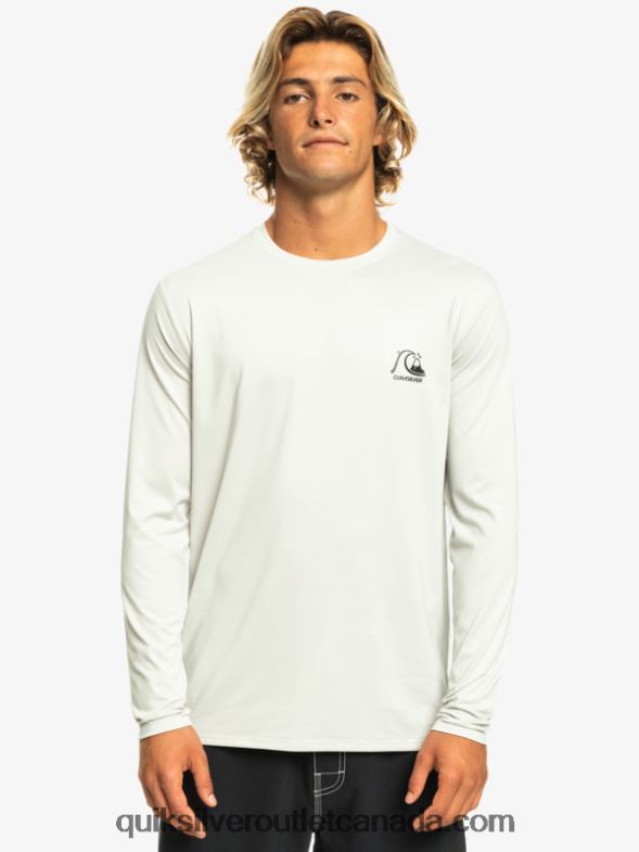 CA Quiksilver Men Heritage Heather Long Sleeve UPF 50 Surf Tee gray violet heather TX4R21469